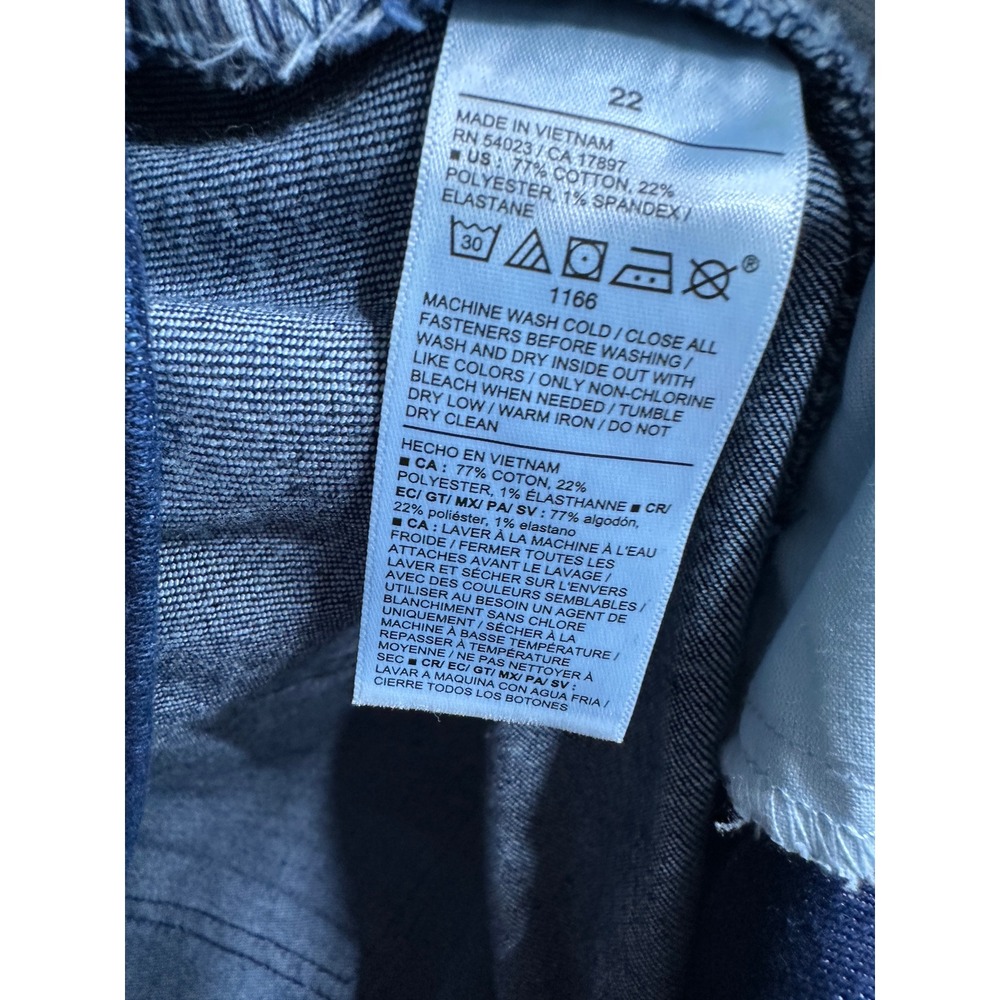 Old Navy Wow Wide Leg Jeans Womens 22 High Rise Dark Wash Indigo Denim Pants - Picture 5 of 5